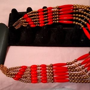 Red and orange necklace
